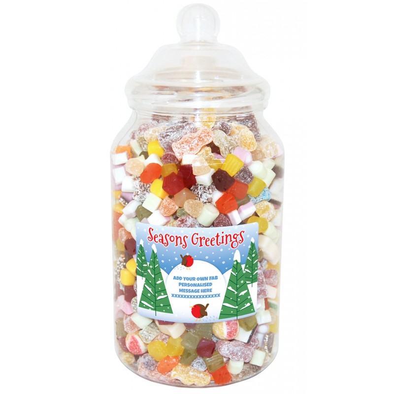 Personalised Robins Giant Sweet Jar