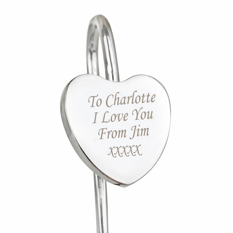 Personalised Silver Heart Bookmark