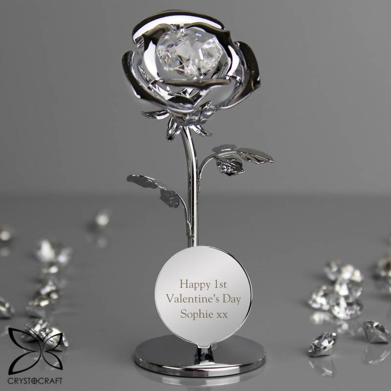 Personalised Crystocraft Rose Ornament