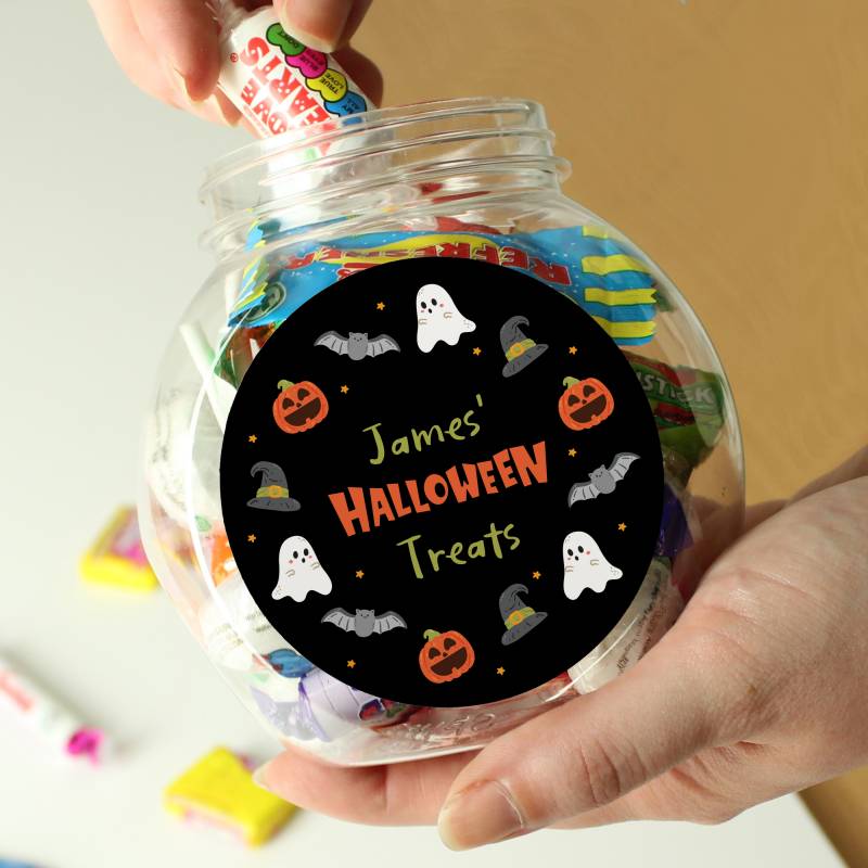 Personalised Halloween Icons Sweet Jar