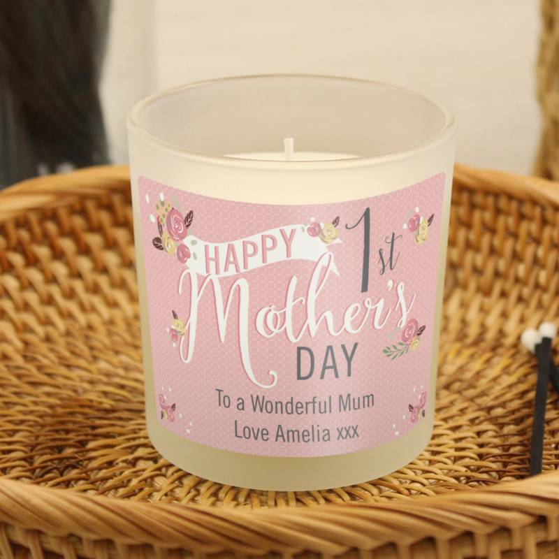 Personalised 1st Mothers Day Scented Candle