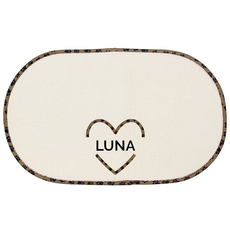 Personalised Love Heat Pet Bowl Placemat