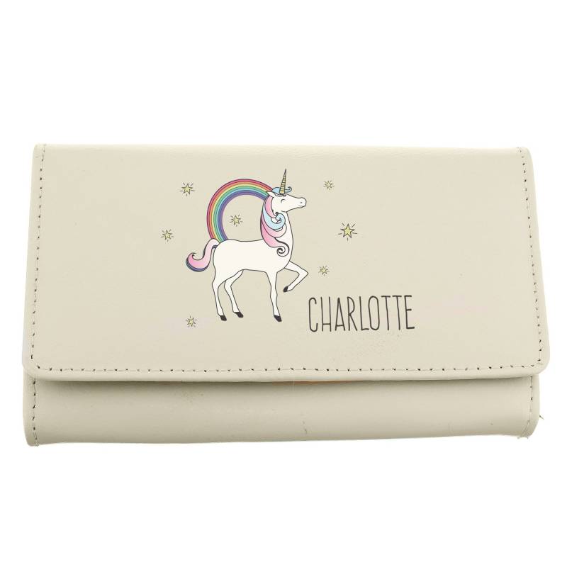 Personalised Unicorn Cream Purse