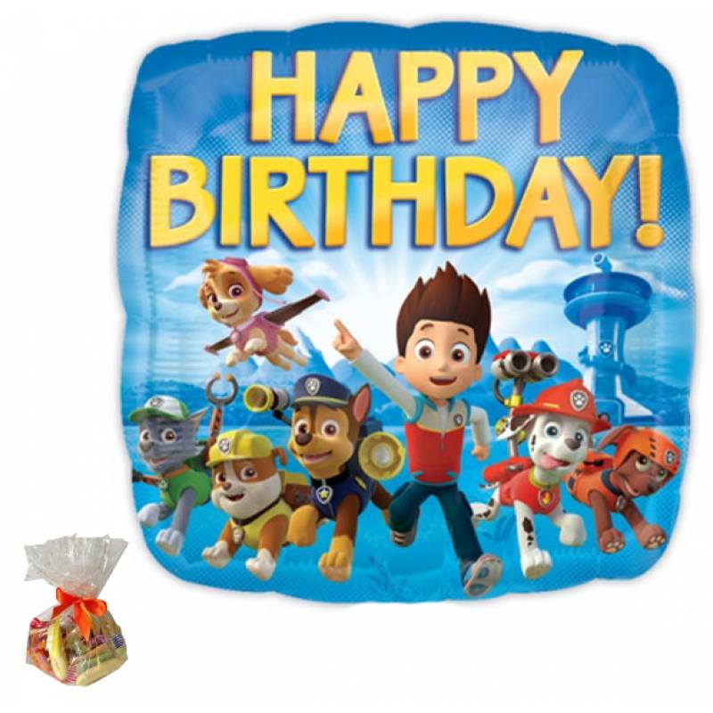 Paw Patrol Happy Birthday Sweet Balloon